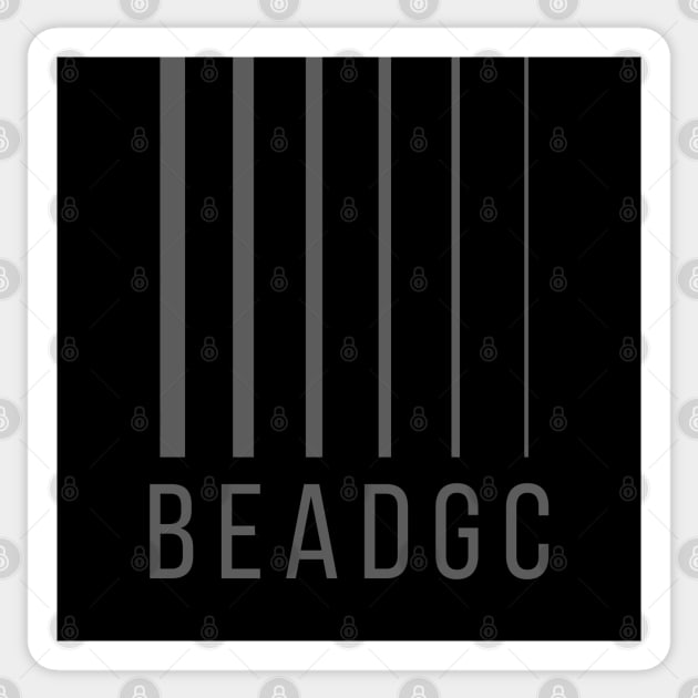 Bass Player Gift - BEADGC 6 String Bass Guitar Sticker by Elsie Bee Designs